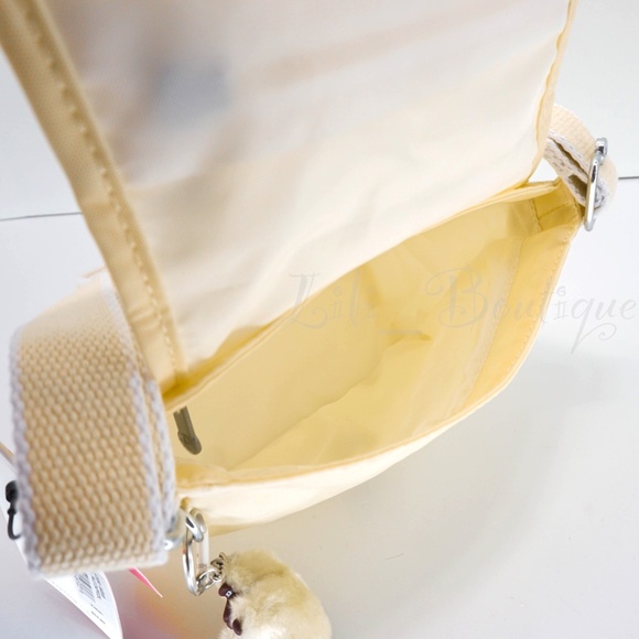 Kipling Sabian Crossbody Mini Shoulder Bag Polyamide AC8280 Pale Daffodil Yellow - Picture 6 of 12